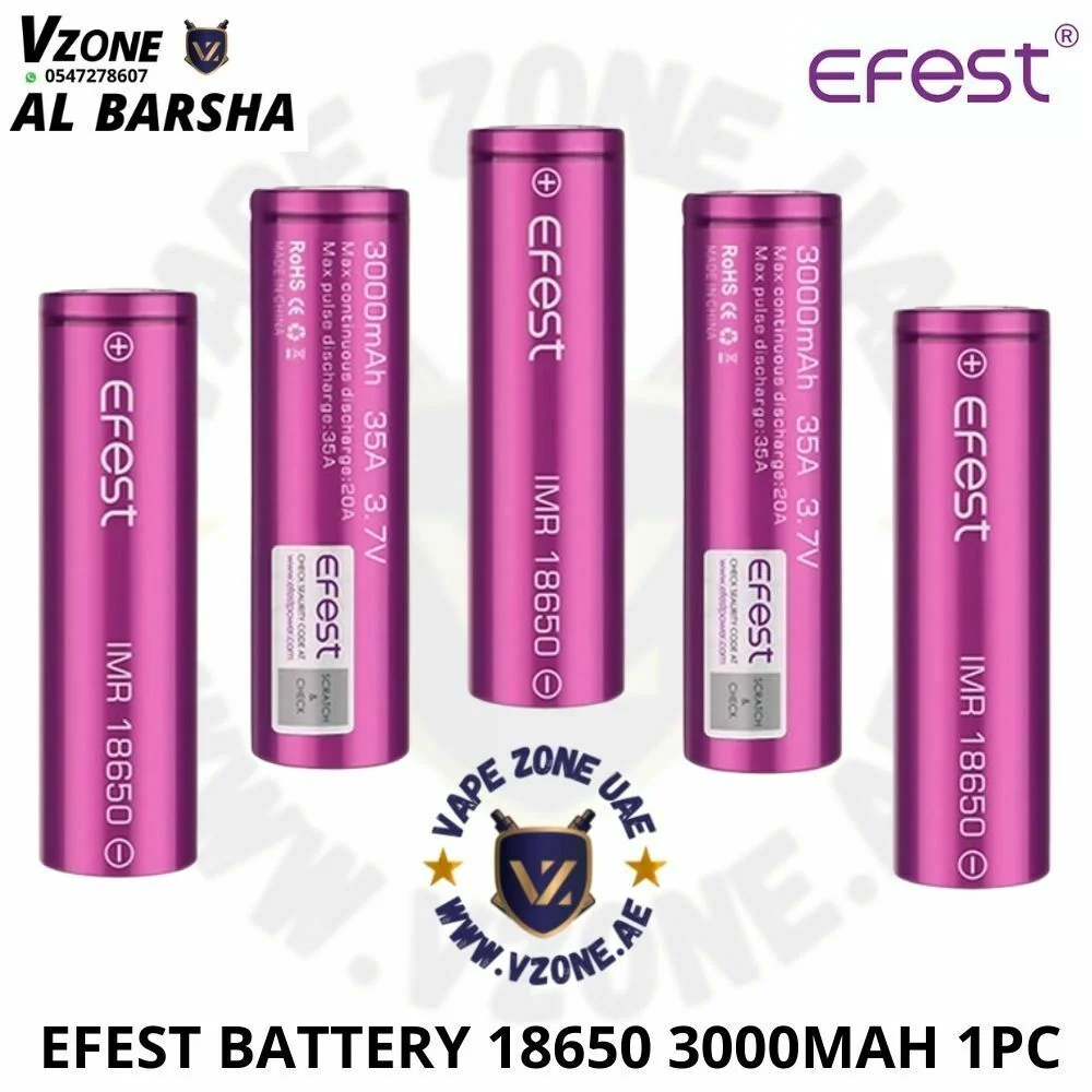 EFEST BATTERY 18650 3000MAH 1PC EFEST BATTERY 18650