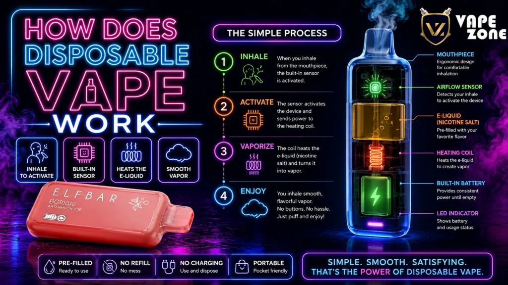 HOW DOES DISPOSABLE VAPE WORK