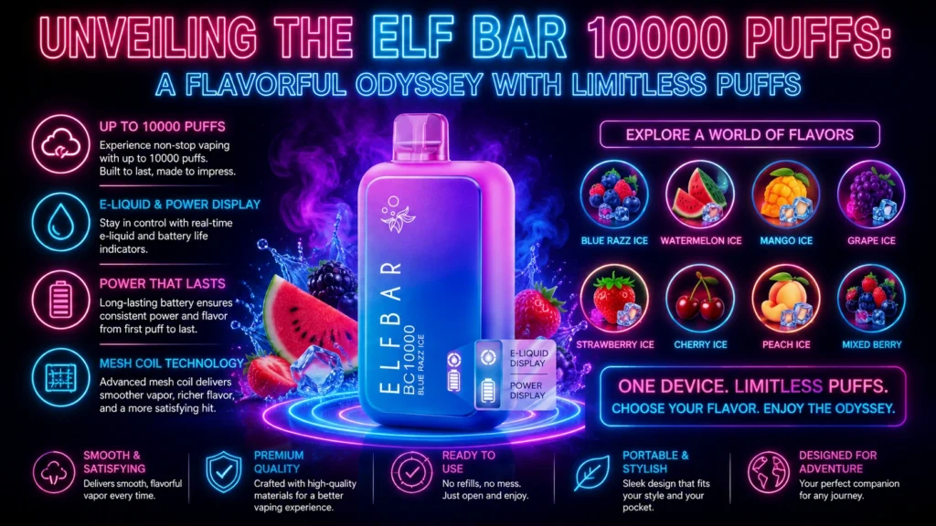 Unveiling the Elf Bar 10000 puffs A Flavorful Odyssey with Limitless Puffs