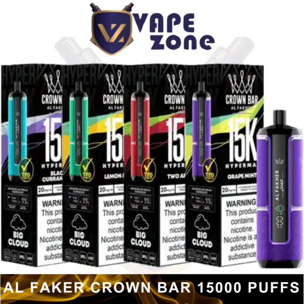 Al Fakher Crown Bar Hypermax 15000 Puffs 0.6MG Nicotine