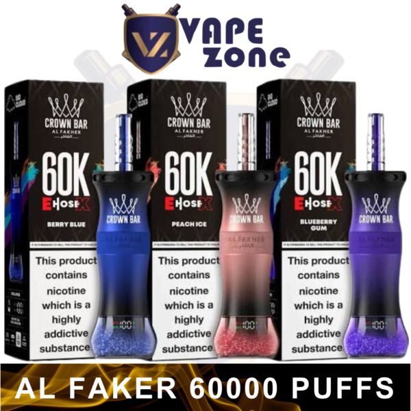 AL FAKHER E HOSE X 60000 PUFFS CROWN BAR HOOKAH