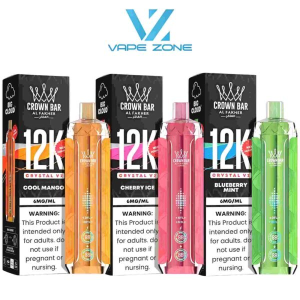Al Fakher Crown Bar Crystal V2 12K Puffs in UAE