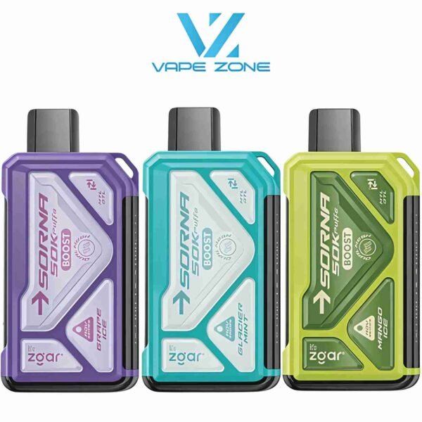 ZGAR Sorna Boost 50k Puffs 18mg Disposable Vape in UAE